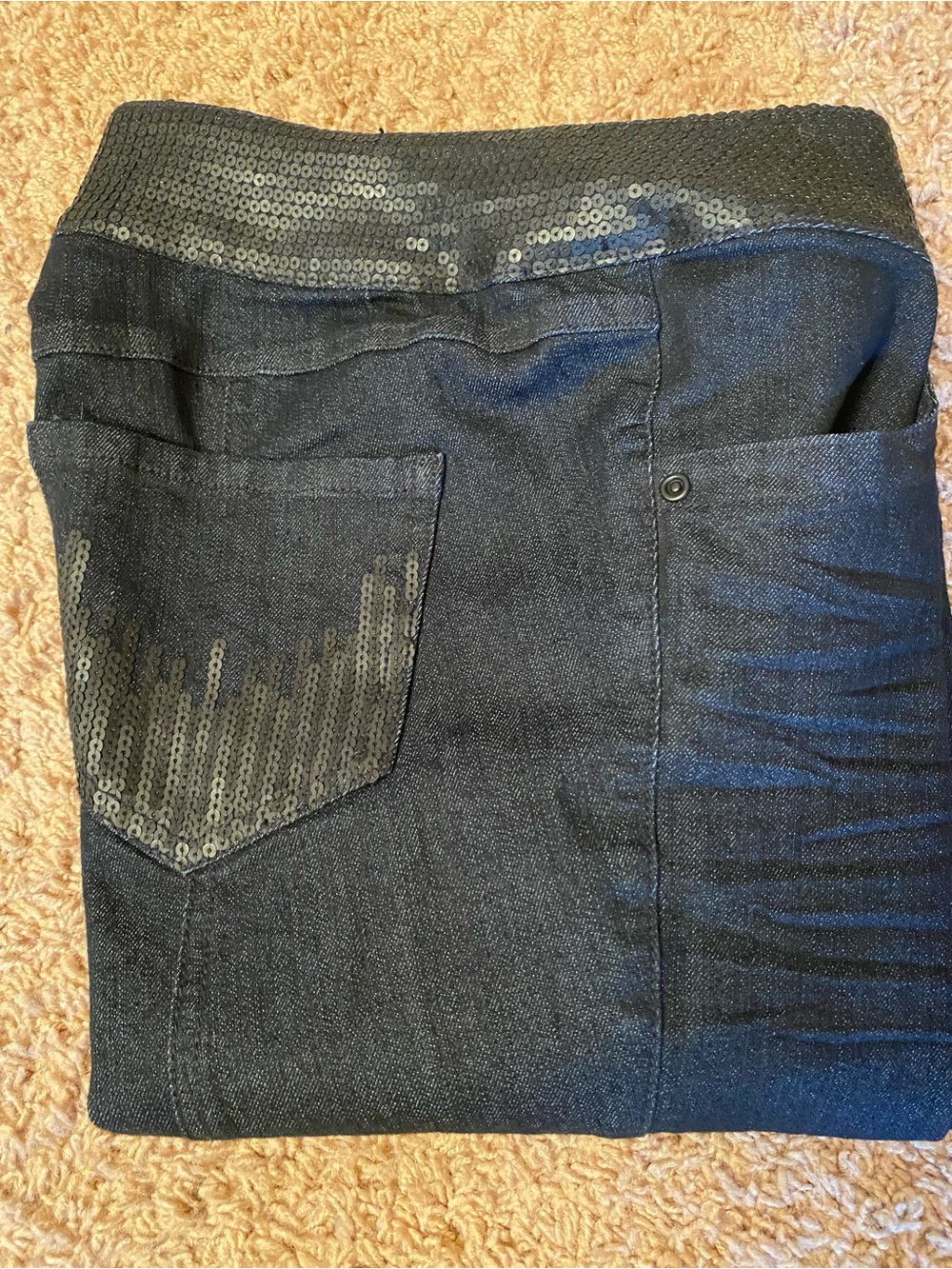 Boom Boom Jeans Women's Skinny Black with Sequin Accent